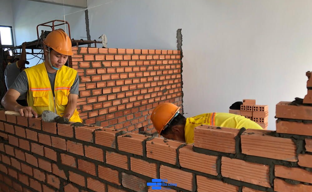 giá nhân công xây tường